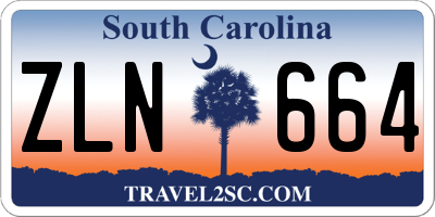 SC license plate ZLN664