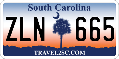 SC license plate ZLN665