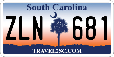 SC license plate ZLN681
