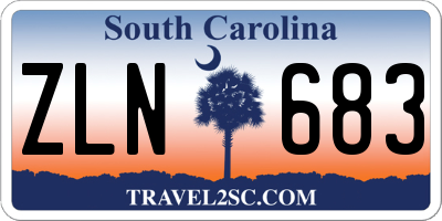 SC license plate ZLN683