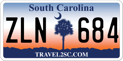 SC license plate ZLN684
