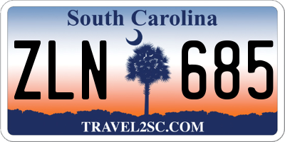 SC license plate ZLN685