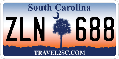 SC license plate ZLN688