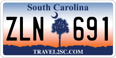SC license plate ZLN691