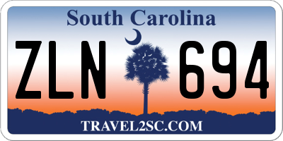 SC license plate ZLN694