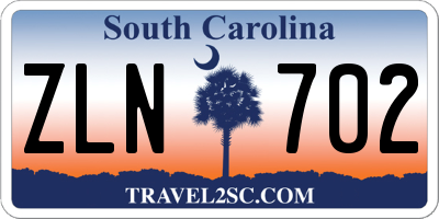 SC license plate ZLN702
