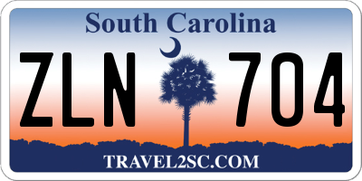 SC license plate ZLN704