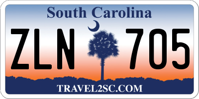 SC license plate ZLN705