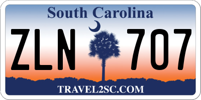 SC license plate ZLN707