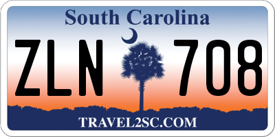 SC license plate ZLN708