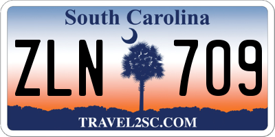SC license plate ZLN709