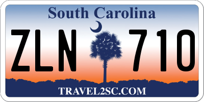 SC license plate ZLN710