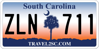 SC license plate ZLN711