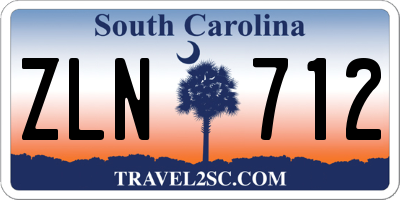 SC license plate ZLN712