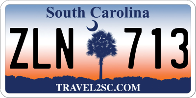 SC license plate ZLN713