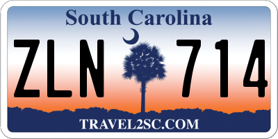 SC license plate ZLN714