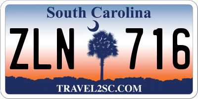 SC license plate ZLN716