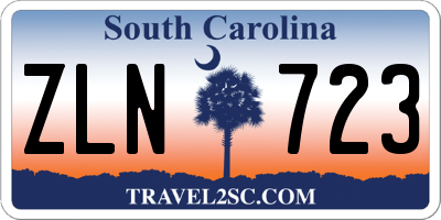 SC license plate ZLN723