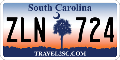 SC license plate ZLN724