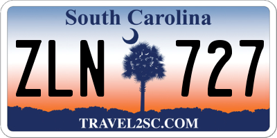 SC license plate ZLN727