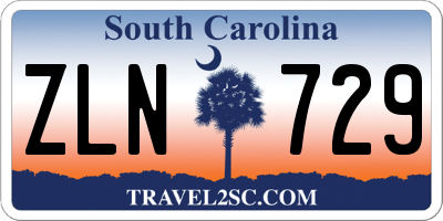 SC license plate ZLN729