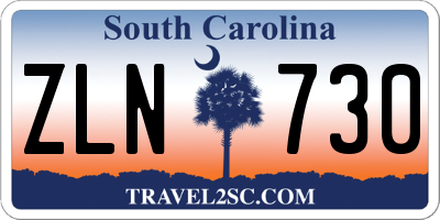 SC license plate ZLN730