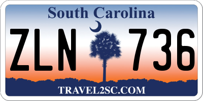 SC license plate ZLN736