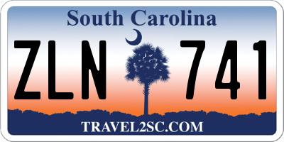 SC license plate ZLN741