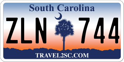 SC license plate ZLN744