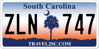 SC license plate ZLN747