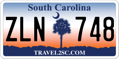 SC license plate ZLN748