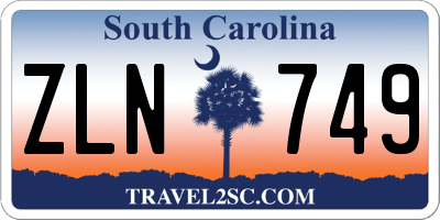SC license plate ZLN749