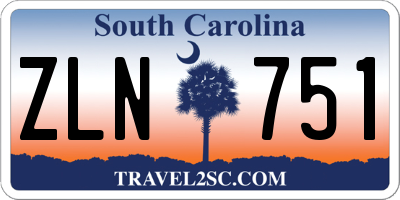 SC license plate ZLN751