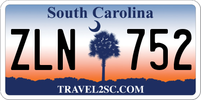 SC license plate ZLN752