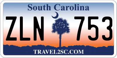 SC license plate ZLN753
