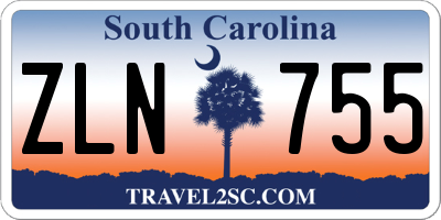 SC license plate ZLN755