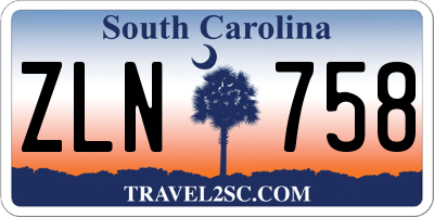 SC license plate ZLN758