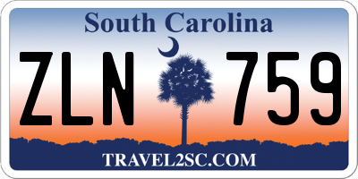 SC license plate ZLN759