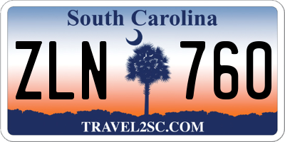 SC license plate ZLN760