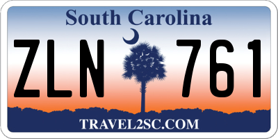 SC license plate ZLN761