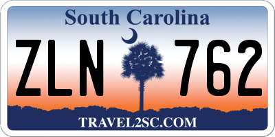 SC license plate ZLN762