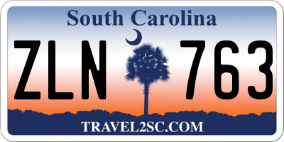 SC license plate ZLN763