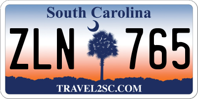 SC license plate ZLN765