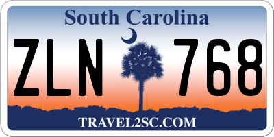 SC license plate ZLN768