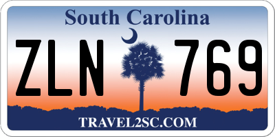 SC license plate ZLN769