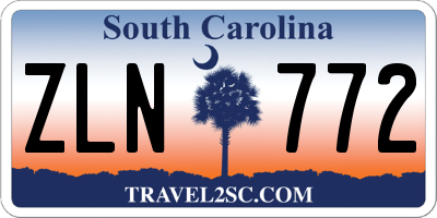 SC license plate ZLN772