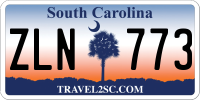 SC license plate ZLN773