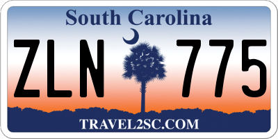 SC license plate ZLN775