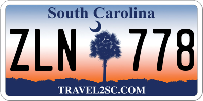SC license plate ZLN778