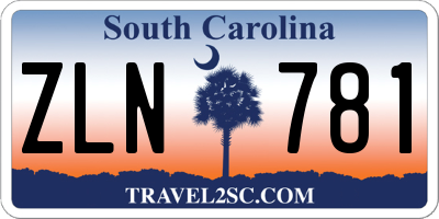 SC license plate ZLN781